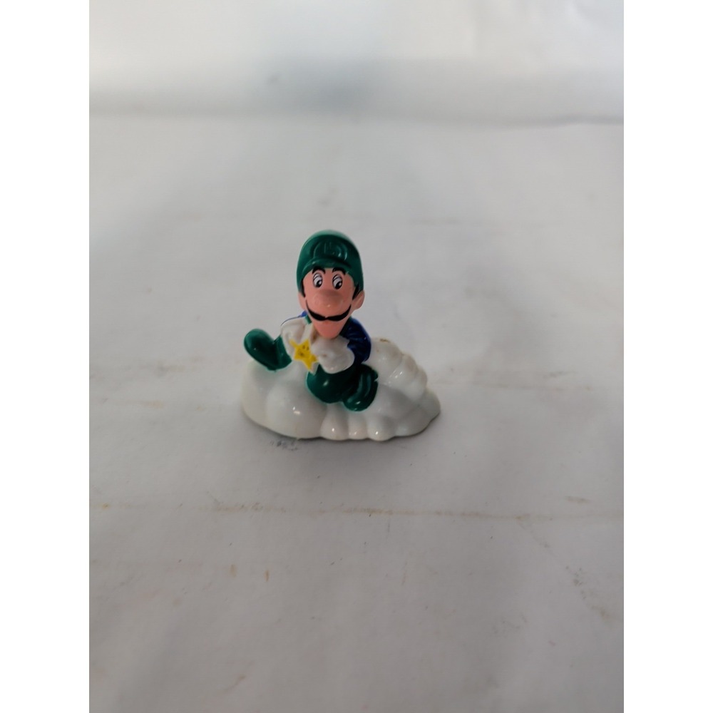 Vintage 1989 McDonald's Happy Meal Toy Super Mario Bros Luigi on Cloud